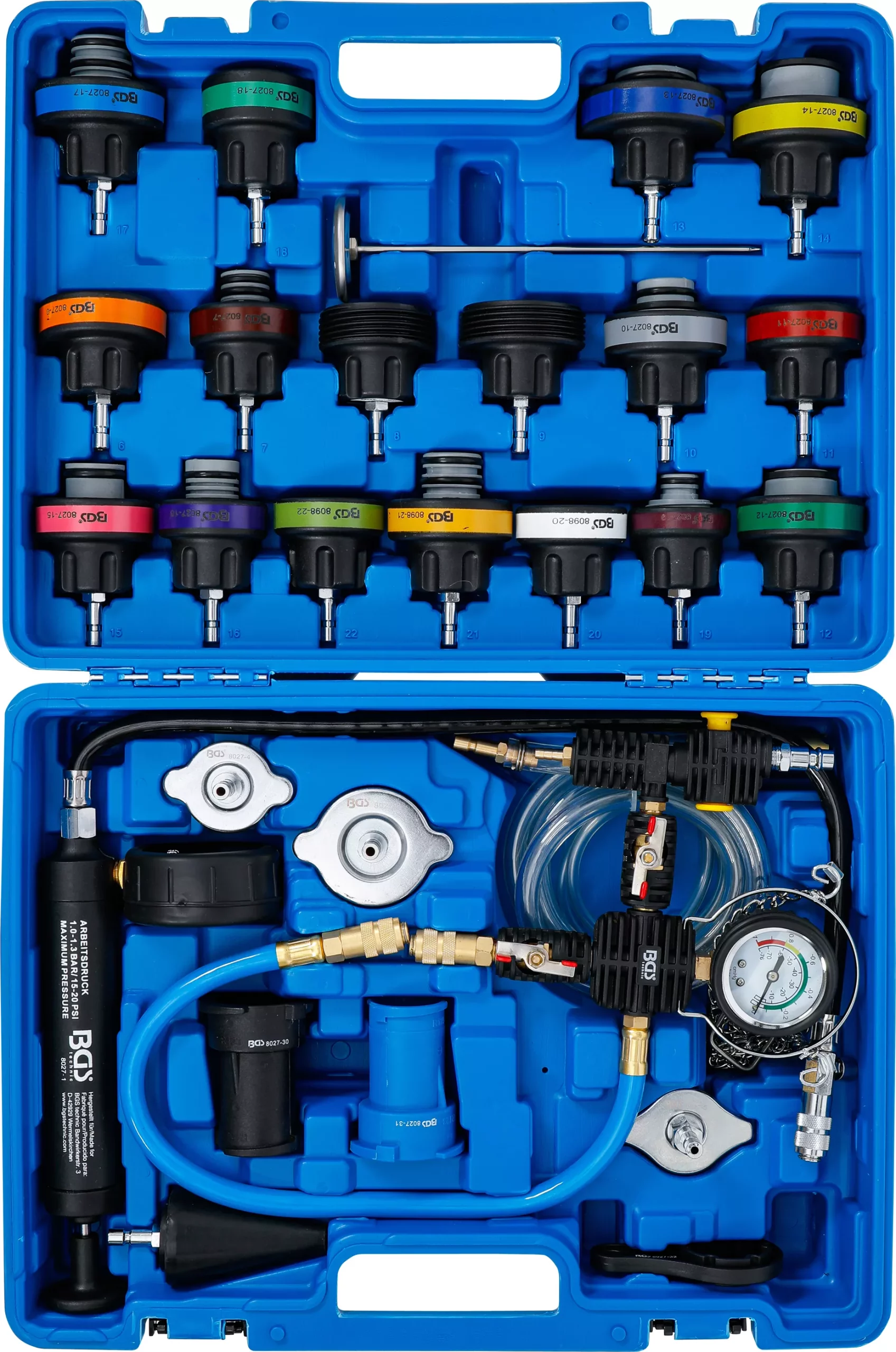 Testeur de circuit de refroidissement | avec système de remplissage | 28 pièces – Image 5