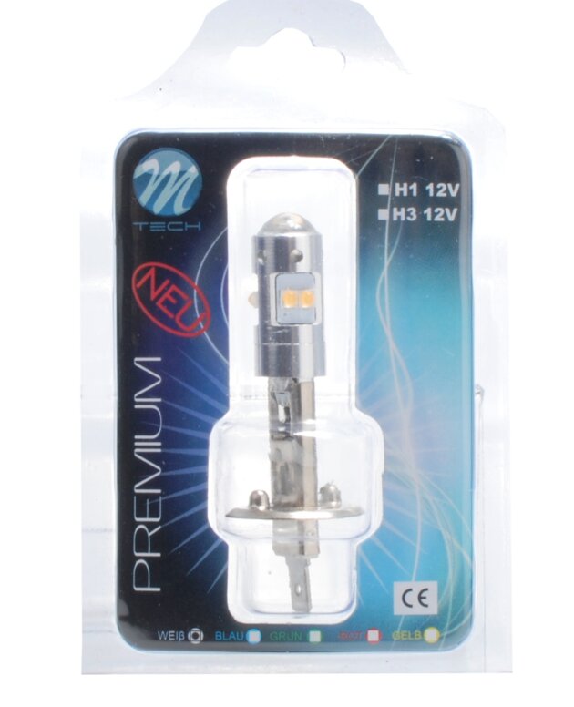 Blister diode LED H1 8x2828SMD 12-24V CANBUS Blanc