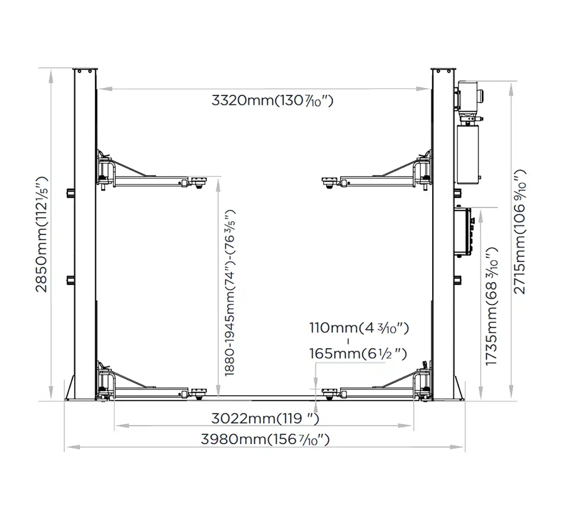 Levage automatique à deux colonnes 5T REDATS L-280 – Image 6