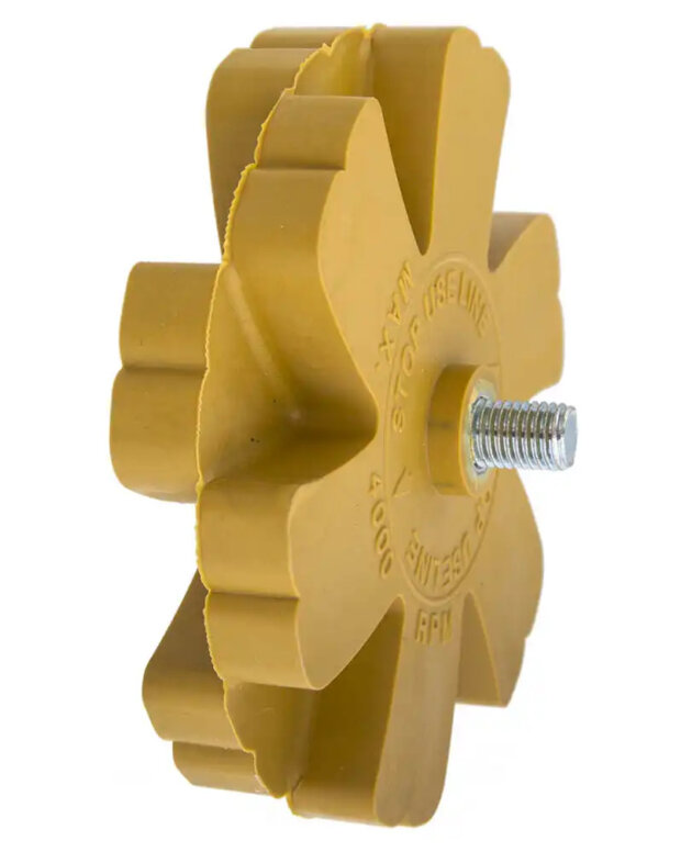 Disque en caoutchouc ondulé pour enlever la colle