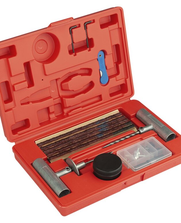 Kit de réparation professionnel dans une mallette portable - rouge